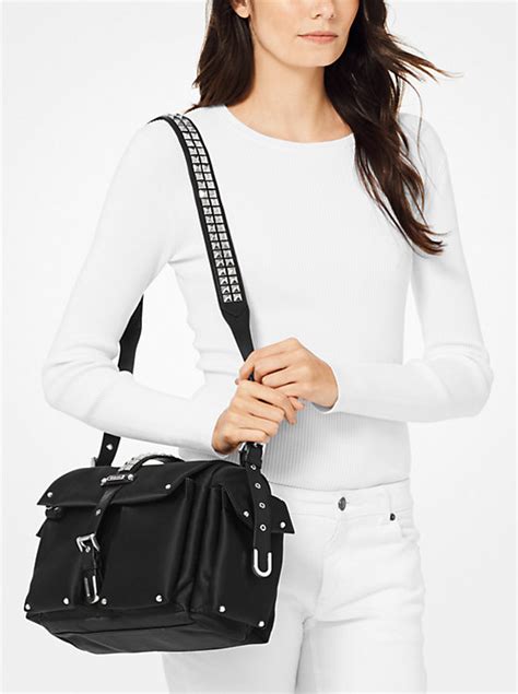 olivia michael kors|Olivia Large Studded Satin Messenger Bag .